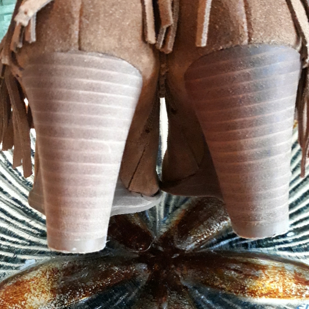 LUCKY BRAND YACHIN LEATHER SUEDE ANKLE BOOTS SZ6.5 - Picture 6 of 8